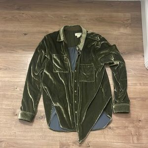 Anthropologie velvet shirt